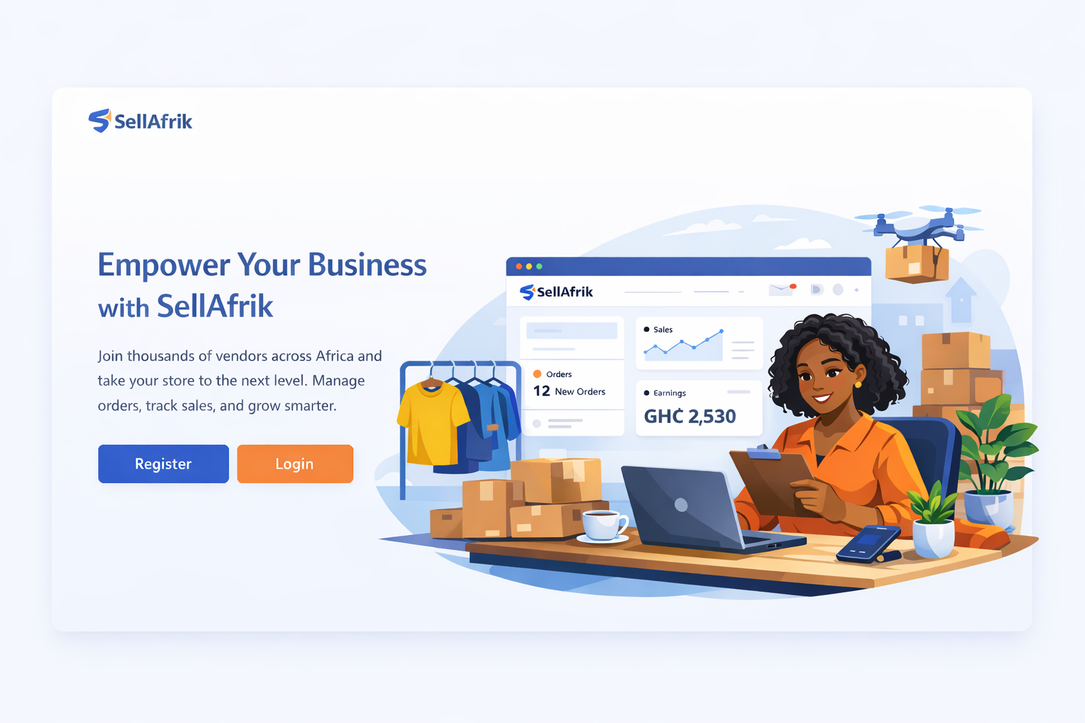 Vendor dashboard illustration